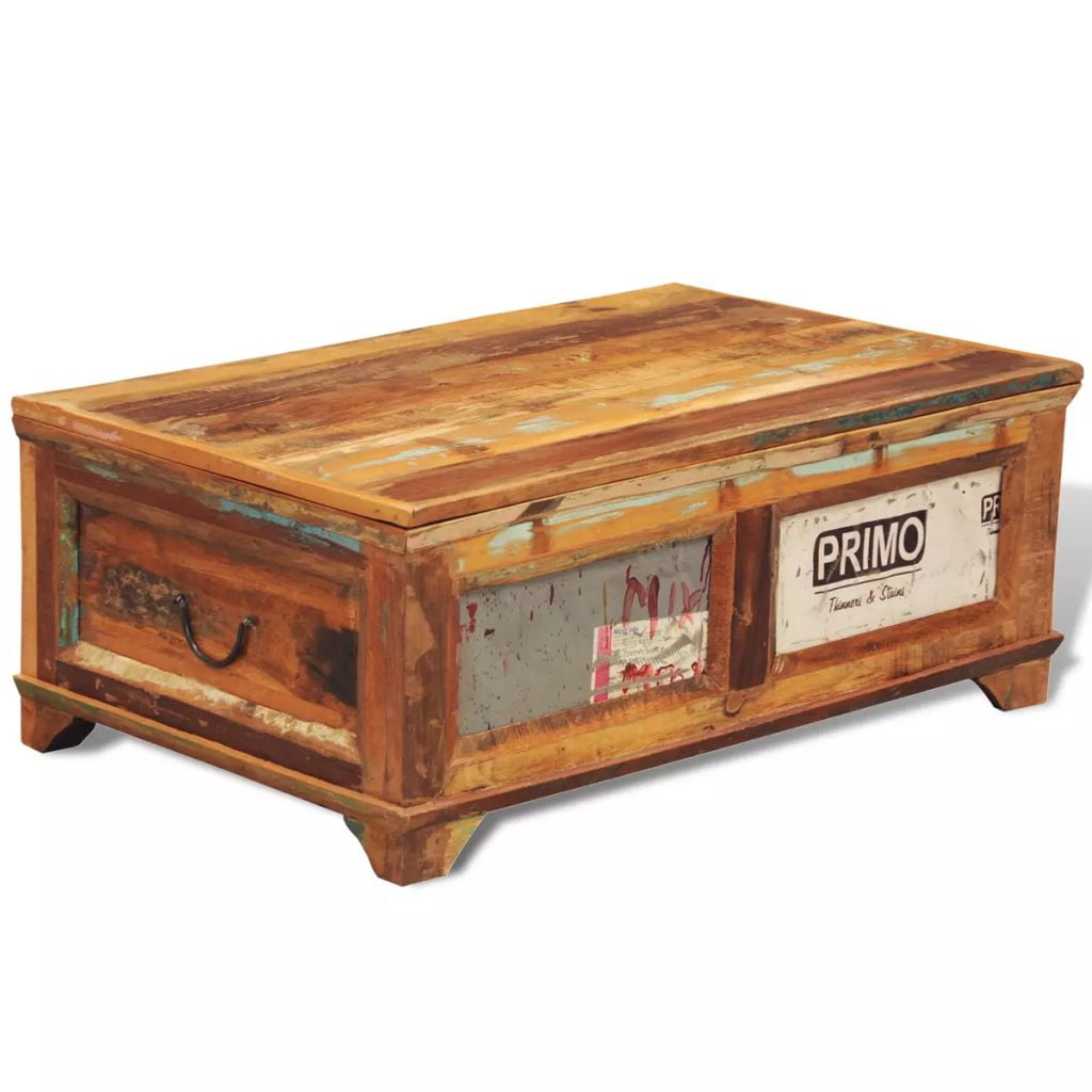 Kepooman Modern Vintage Reclaimed Wood Coffee Table for Living Room, Brown Kepooman Modern Vintage Reclaimed Wood Coffee Table for Living Room, Brown