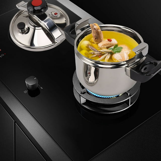 Autocuiseur à Pression en Acier Inoxydable, Style Brillant Antidéflagrant, Cuisson Rapide, Autocuiseur pour Cuisinière à Gaz