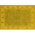 thumbnail image 1 of Ahgly Company Machine Washable Indoor Rectangle Oriental Yellow Industrial Area Rugs, 4' x 6', 1 of 4