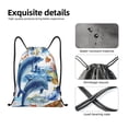 thumbnail image 6 of Kdxio Marine Animals Print Drawstring Backpack Bag,Waterproof Draw String Back Sack, Gym Drawstring Bags Swim Bag For Unisex, 6 of 9