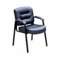 thumbnail image 1 of Nicer Furniture Scratch Resistant with Arms And Metal Leg Side Black Leather Guest Chair, 1 of 4