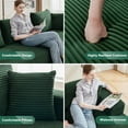thumbnail image 5 of 110” Cloud Sectional Couch, Boneless Sofa for Living Room, Modular Sectional Sofa with Deep Seat, Comfy Fluffy Couch with L-Shaped Chaise, No Assembly Required (Right-Facing Chaise, Green), 5 of 6