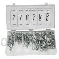 FRCOLOR 150pcs R-Shaped Cotter Roll Spring Pin Small Metal Cotter (Silver White)