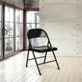 thumbnail image 7 of Hampden Furnishings Bernadine Collection Basics All Metal Folding Chair, Black, Pack of 4, 7 of 7