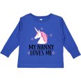 thumbnail image 3 of Inktastic My Nanny Loves Me Unicorn Girls Long Sleeve Toddler T-Shirt, 3 of 5