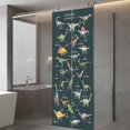 thumbnail image 4 of Green Dinosaur Window Privacy Film, Vintage Letters Farm Animals Static Cling UV Sun Blocking Tint Film Heat Control Windows Films for Bedroom Bathroom, Window Stickers 23.6"x59", 4 of 8