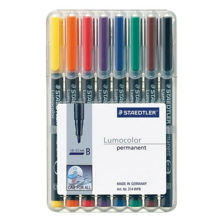 UPC: 0031901323516 | Staedtler® Mars® Lumocolor® Permanent Markers  Broad  80% Recycled  Assorted Colors  Pack Of 8