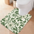 thumbnail image 2 of Yayeee Bath Rug for Bathroom Floor Non Slip Rectangle Fluffy Soft Absorbent Mat, 16"x24", Green Floral, 2 of 7