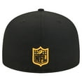 thumbnail image 4 of Men's New Era  Black Pittsburgh Steelers Group Chat 59FIFTY Fitted Hat, 4 of 5