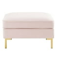 thumbnail image 3 of Accent Chair Ottoman, Velvet, Pink, Modern Contemporary Urban Design, Living Lounge Room Hotel Lobby Hospitality, 3 of 5