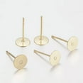 thumbnail image 3 of U8MO 100pcs Stainless Steel Golden Blank Peg Earrings Post Stud Earring Flat Round-4mm, 3 of 9