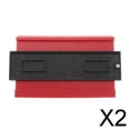 thumbnail image 1 of 2x1pc 15cm Medidor De Contorno De Formas Domésticas Herramienta De Medición De Plástico Rojo 2 piezas, 1 of 8