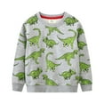 thumbnail image 1 of QUDDERR Kids Toddler Baby Boys Dinosaur Sweatshirt Cartoon Pullover Sweaters for Spring Fall 2-7 Years, 1 of 8