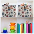 thumbnail image 6 of Foldable Storage Basket,Canvas Fabric Foldable Storage Bins with Handles Open Home Storage Bins Boxes for Toy Book Shelf Closet Baskets Stars and Fireworks, 6 of 8