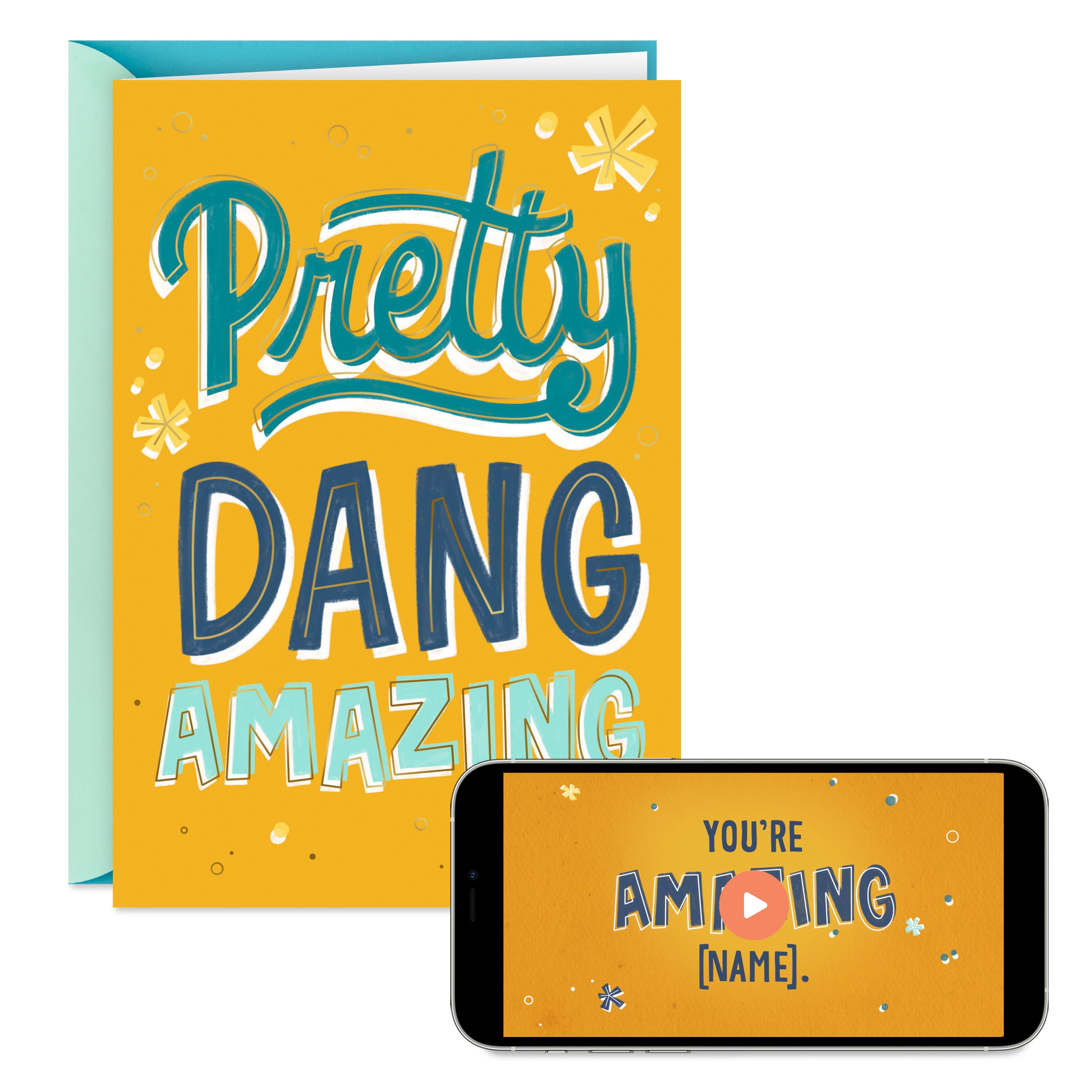 Hallmark Personalized Video Birthday Card, Congratulations Card, Thank You Card—Amazing (Record Your Own Video Greeting)