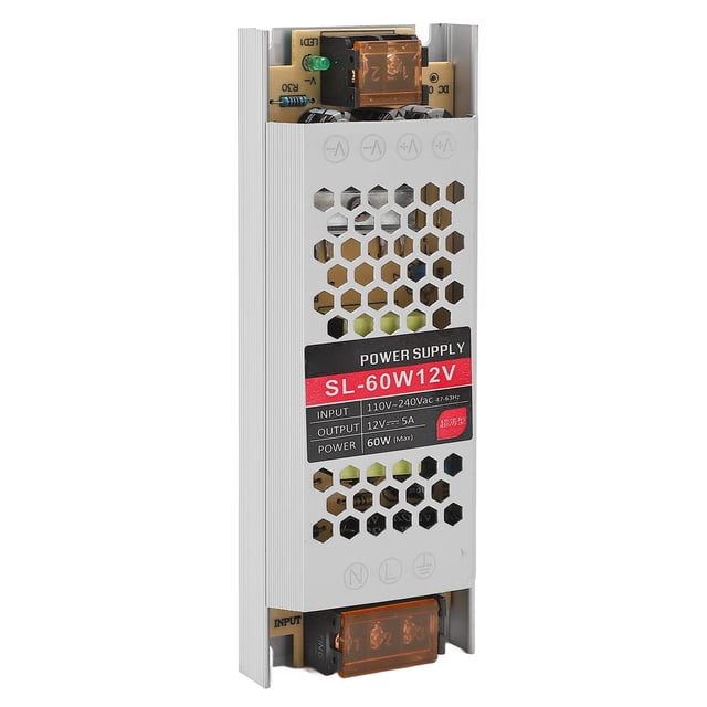 Fuente De Alimentación LED, Tipo Tira Ultrafina, Carcasa De aleación De Aluminio, Transformador De Fuente De Alimentación, 12V, 5A, 60W