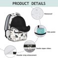 thumbnail image 4 of Pug and Dog Paw Print White Pattern Backpack for School, Cute School Bag with Adjustable Shoulder Straps and Padded Back, 15.3"x11"x7.1", 4 of 5