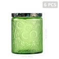 thumbnail image 4 of MasteelfCA 6pcs Embossed Glass Candle Container Kits Empty Round Candle Making Mason Jars, 4 of 8