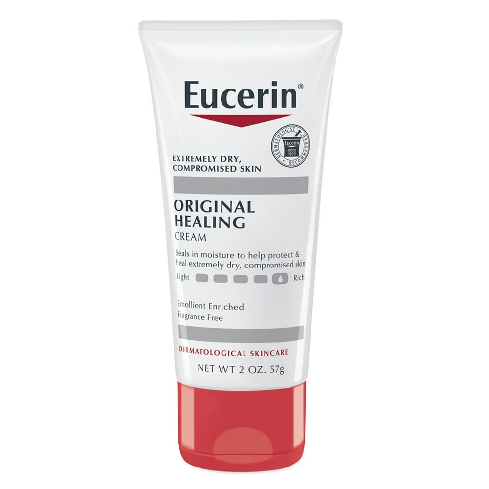 Eucerin Original Healing Rich Cream, For Extremely Dry Skin, 2 oz. Tube