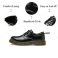 thumbnail image 2 of Mens Leather Oxfords Lightweight Lace-up Loafers Casual Business Work Shoes Fashion Formal Shoes Black 7 US, 2 of 7