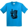 thumbnail image 3 of Inktastic Cowboy Cowgirl Boots Cactus Youth T-Shirt, 3 of 5
