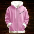 thumbnail image 3 of Zip Up Hoodie Men Oversize Hooded Sweatshirt, Casual Pullover Cardigan Drawstring Hoodies with Pockets,Pink,M, 3 of 3
