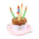 thumbnail image 1 of Disfraz de mascota ajustable, maquillaje para mascotas, vela decorativa, sombrero para perro, gato, cumpleaños de animales (rosa, tamaño: S), 1 of 3