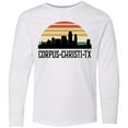 thumbnail image 3 of Inktastic Corpus Christi Texas Skyline Retro Long Sleeve Youth T-Shirt, 3 of 5