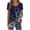 Navy 01, variant on DeHolifer Womens Tops Summer Casual Floral Printed Crewneck Button Up Pleated Lightweight Loose T-Shirts Navy XL