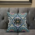 thumbnail image 5 of Amrita Sen Bohemian Mandala Vector Throw Pillow with Removable Cover in White Blue Yellow 16x16, 5 of 5