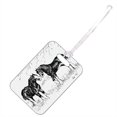 thumbnail image 1 of KuzmarK Luggage Travel Bag Tag -  Clydesdale Drawing pen and ink black white Art by Denise Every, 1 of 2