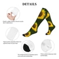 thumbnail image 5 of Lsque Sunflower Pattern Sport Compression Socks for Men & Women 15-20 mmHg Knee High Nurse Pregnant Running Medical and Travel Athletic, 5 of 6