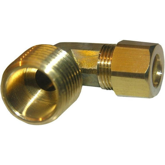 LASCO 17-6933 3/8-Inch Compression by 1/2-Inch Male Pipe Thread Brass 90-Degree Ell/Elbow
