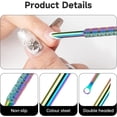 thumbnail image 3 of 2-In-1 Cuticle Pusher Tool,Nail Etching Tool,Dual Ended Gel Nail Polish Remover Tool,Stainless Steel Nail Scraper,Loop & Beveled Head,Cuticle Sticks,Manicure Tools,for Cuticle Trimmer Pedicure, 3 of 7