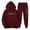 Wine, variant on Men's Casual Personalized Printed Long-sleeved Hooded Sweatshirt and Sweatpants Two-piece Set, Fleece-Lined for Winter Sports and Casual Activities,Black,L