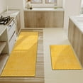 thumbnail image 4 of Boho Kitchen Mat Set of 2,Modern Farmhouse Kitchen Rugs and Mats Non Skid Washable,Moroccan Boho Runner Rugs with Rubber Backing for Kitchen Decor and Accessories (Yellow 17"x47"+17"x30"), 4 of 7