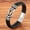 Black, variant on Men's Vintage Titanium Steel Pu Chain Magnetic Buckle Hip-Hop Bracelet Jewelry-Black blue-19cm/7.48in