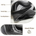 thumbnail image 2 of Abstract Waves Round Rug 5ft Washable Circle Kitchen Rugs Non Slip Black Grey Modern Geometric Striped Large Area Rug Indoor Floor Carpet for Bedroom Living Room Home Office Dining Room Nursery, 2 of 8