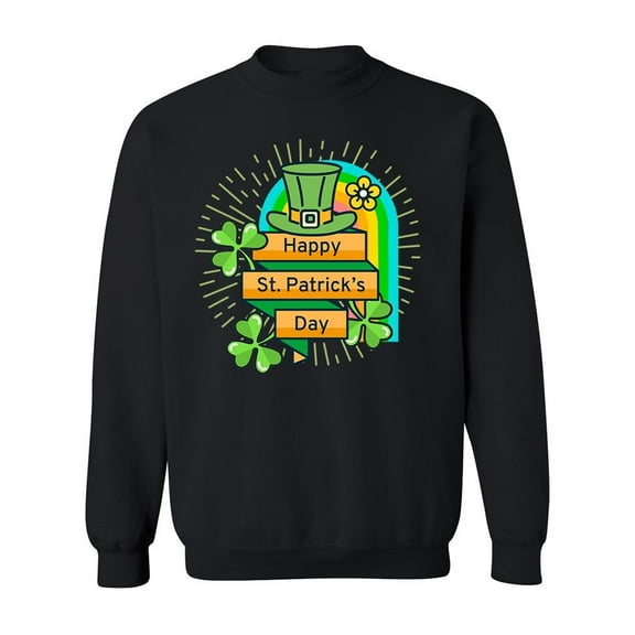 St. Patrick's Day Rainbow Sweatshirt Men -Image by Shutterstock, Male Small
