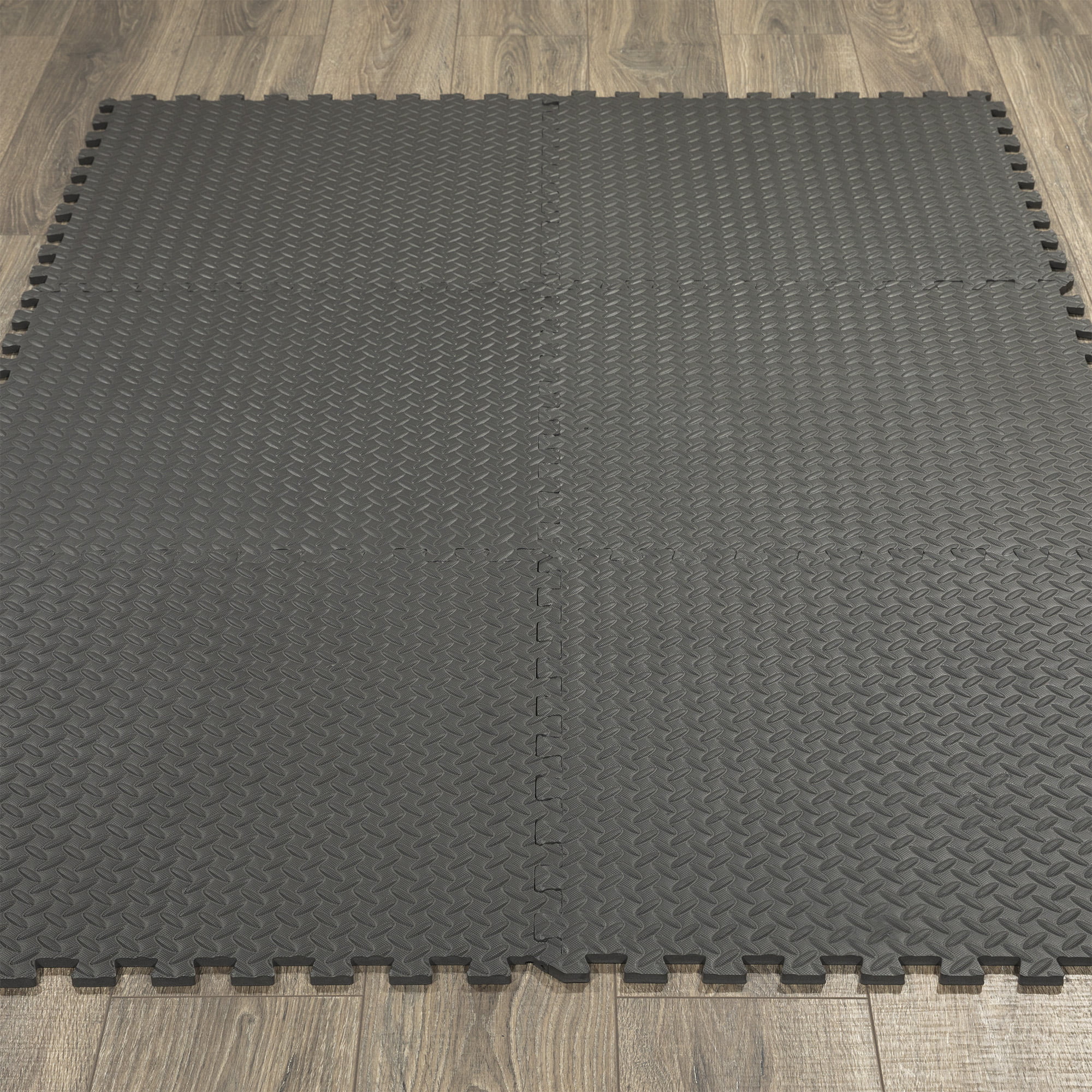 Ironton Anti-Fatigue Interlocking Puzzle Floor Mats — 4-Pk.