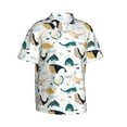 thumbnail image 3 of Xecao Cute Whale print Hawaiian shirt - a stylish short-sleeve button-down for men, perfect for casual beach and tropical outings., 3 of 9