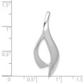 thumbnail image 2 of 14k White Gold Slide Necklace Charm Pendant Omega, 2 of 6
