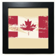 thumbnail image 1 of La bandera de la hoja de arce de Canadá y sabor Mesa de pared con marco cuadrado negro, 1 of 4