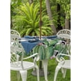 thumbnail image 3 of Outdoor Tablecloth with Umbrella Hole for Patio/Picnic/Party/Camping, Green Cactus Tropical Waterproof Table Cloth Round Cover Washable, Black White Buffalo Plaid Summer (Dia 60"), 3 of 7