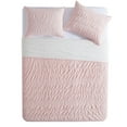 thumbnail image 6 of Mainstays King Quilt - Pink Blush Velvet - Zig Zag Stripe, Reversible Bedding, 6 of 9