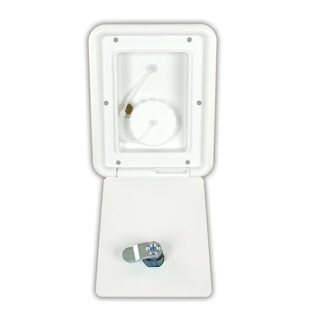 JR Products A6112-A Gravity Water Hatch with Key Lock - Polar White ...