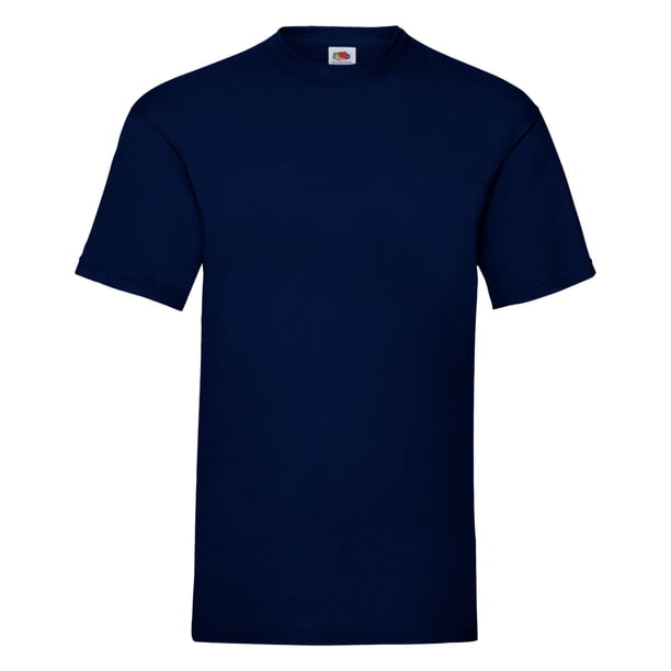 Fruit Of The Loom - Camiseta Básica de manga corta modelo VALUEWEIGHT - Hombres (Marino Oscuro)