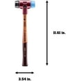thumbnail image 3 of Halder Simplex Mallet with Soft Blue Rubber/Black Rubber Inserts and Cast Iron Housing, 1.18" / 11.99 oz., 3 of 4