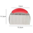 thumbnail image 3 of Coofit Crinkle Cutter Stainless Steel French Fry Slicer Wavy Chopper for Kitchen, 3 of 10