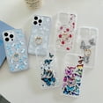 thumbnail image 6 of Clear Case Compatible with iPhone 13 Pro, Beautiful Butterflies Pattern Flexible TPU Shockproof Anti-Scratch Bumper Transparent Cover for iPhone 13 Pro with Ring Kickstand, E, 6 of 9